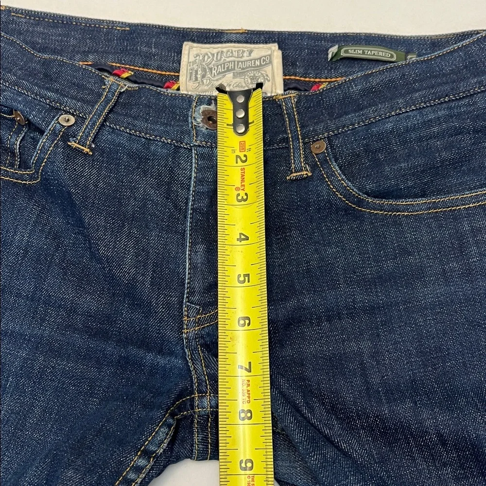 RALPH LAUREN RUGBY SLIM TAPERED VINTAGE DARK WASH JEANS 28